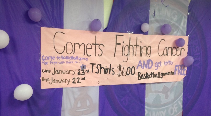 Comets Fighting Cancer recently teamed up with the basketball team to raise money. Photo by Alex Jackson