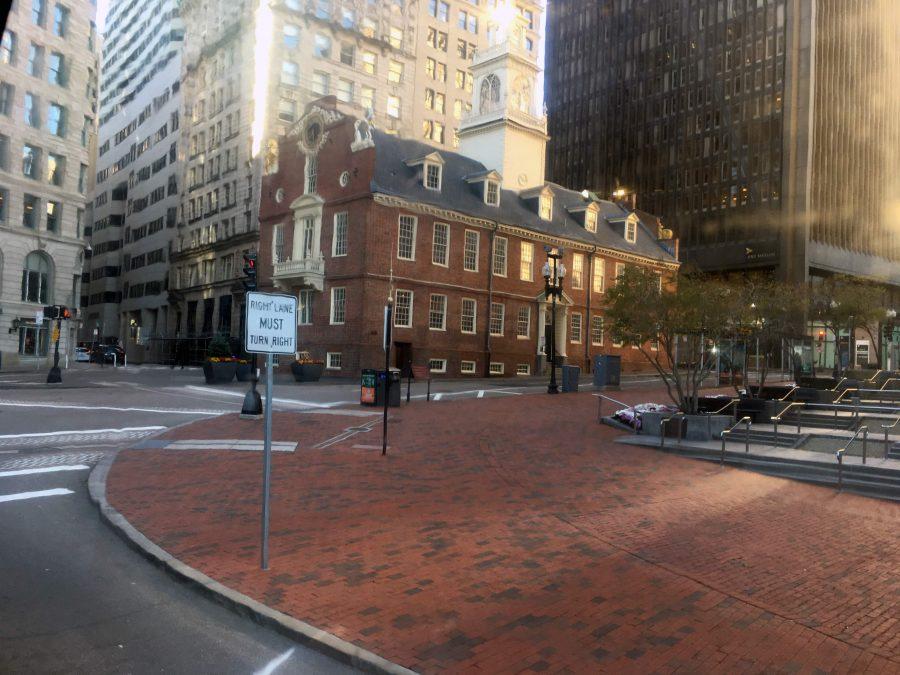The street corner where the Boston Massacre took place in 1770, killing a total of 5 civilians and injuring 6 others.