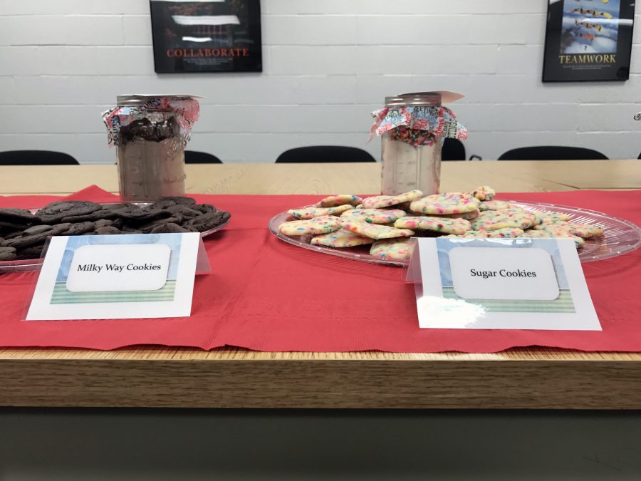 Platters of cookies at the taste test event held by the SHS MH department.