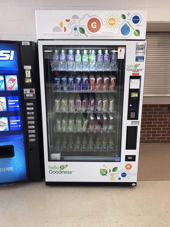 The new vending machines are located in senior commons and the cafeteria.