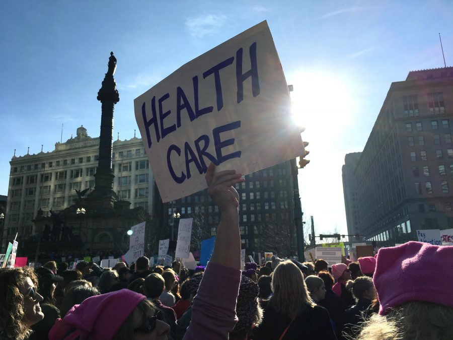 Although the march centered around women’s rights, demonstrators brought other issues such as racism, Islamophobia and health care to the public’s attention, especially with the proposed dismantling of the Affordable Care Act.