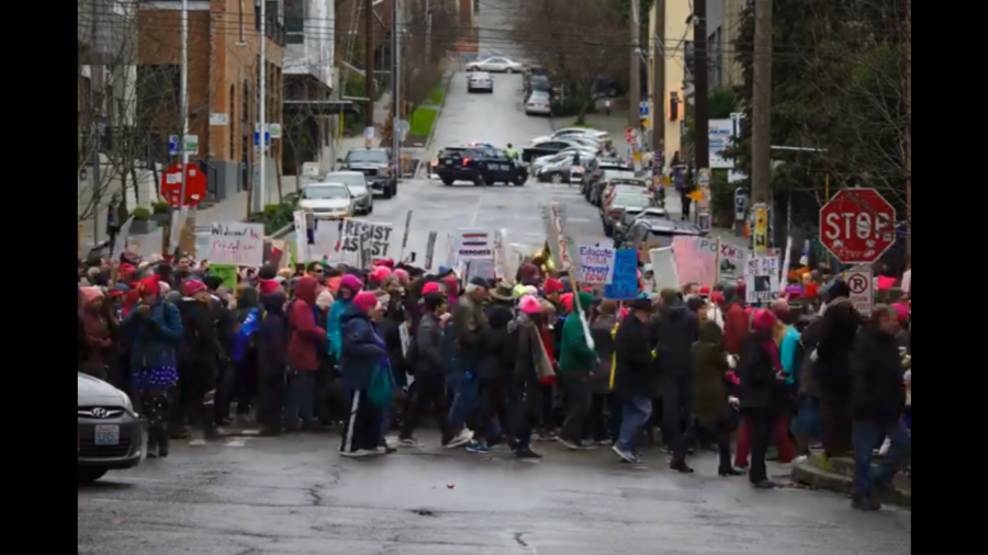 Womens March in Seattle 2018.