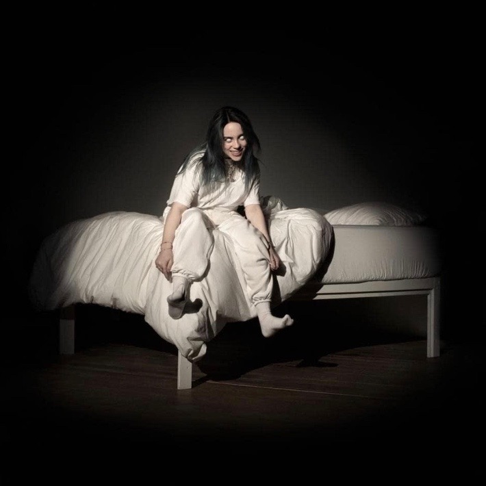Billie Eilishs debut album cover for When We All Fall Asleep, Where Do We Go?