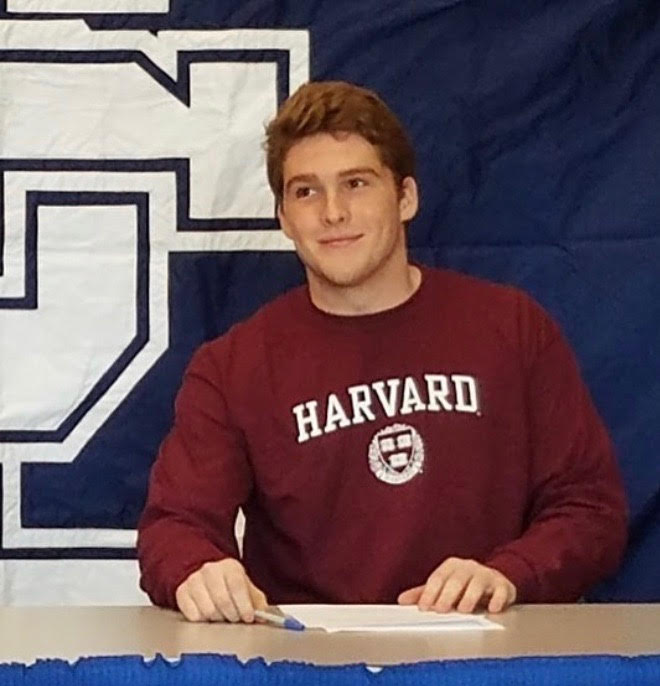 Nate Leskovec signing with Harvard.