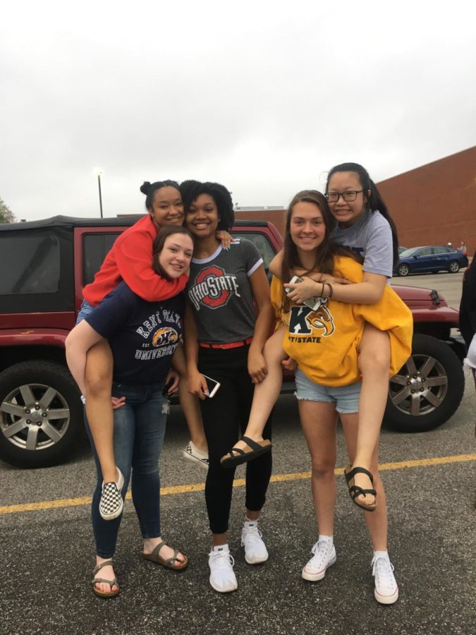 From left to right: Nya Perry, Clarice Cohn, Naeemah Story, Taylor Ellman and Melissa Lim. Taken on the last day of school for seniors.