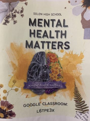 Mental Health flyer that is posted around the school. Find the Google Code for more information at the bottom.
