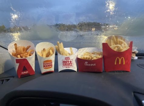 Fast food fries in order (Arby’s, Burger King,
 Wendy’s, Chick-Fil-A, McDonalds)