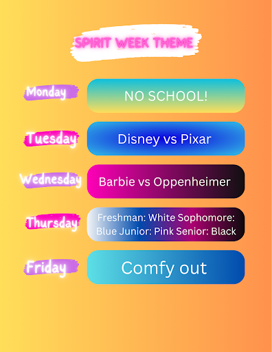 Spirit Week set to begin on Tuesday