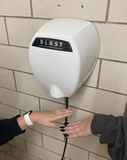 One of the new hand dryers. 