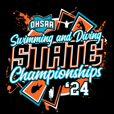 Poster for OHSAA State Swimming and Diving Championships, from he OHSAA website.