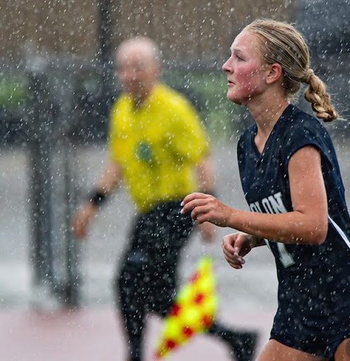 Sophia Ryan playing at Stewart Field. Photo courtesy of Mike Cook, Dad Brag Photography.