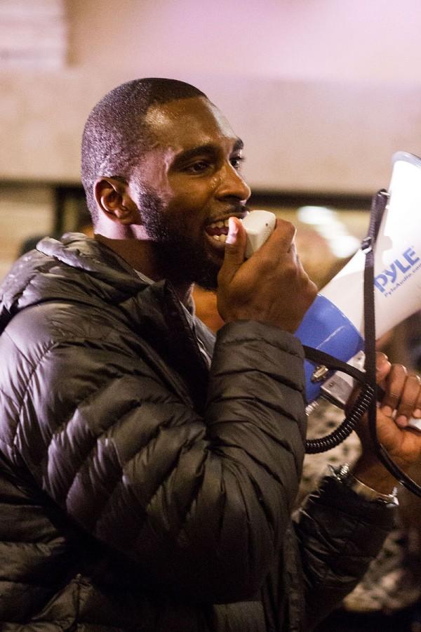 A student protester at the University of Missouri on Nov. 11. 