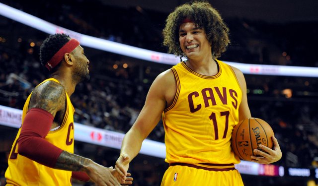  Ex-Cavalier Anderson Varejao celebrating a win with new acquisition and former Cavalier Mo Williams.