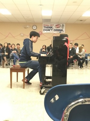 Sophomore Lewis Zou played Chopin’s “Sonata No. 3” representing Polish Culture.