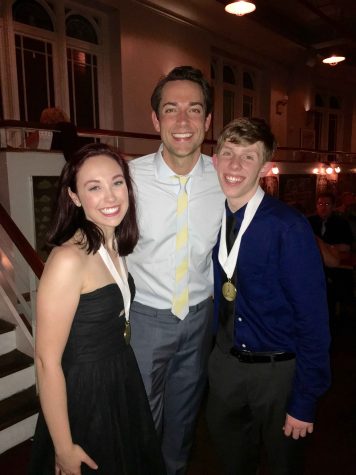 J.R. and Klika with Jimmy Awards host, Zachary Levi. 