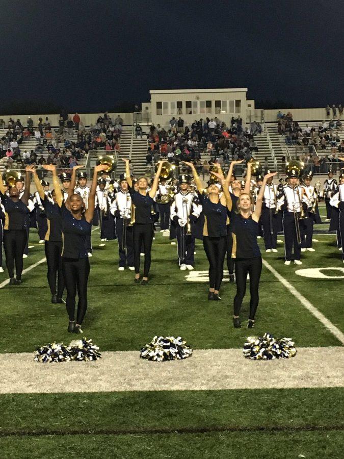 The SHS Marching Band and Starlettes perform a the home football game on Sept 2. 