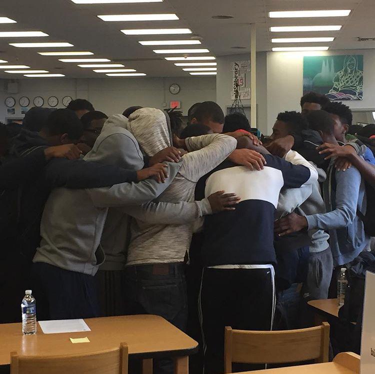 Euclid student gather to mourn the loss of Andre Jackson