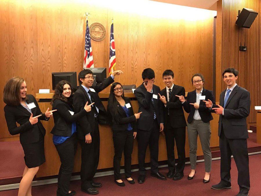 From left to right: Abigail Crawford, Luisana Gonzalez, Max Liu, Mahak Jain, Kevin Tang, Jonathan Wang, Annie Liu and Jalen Danzinger.