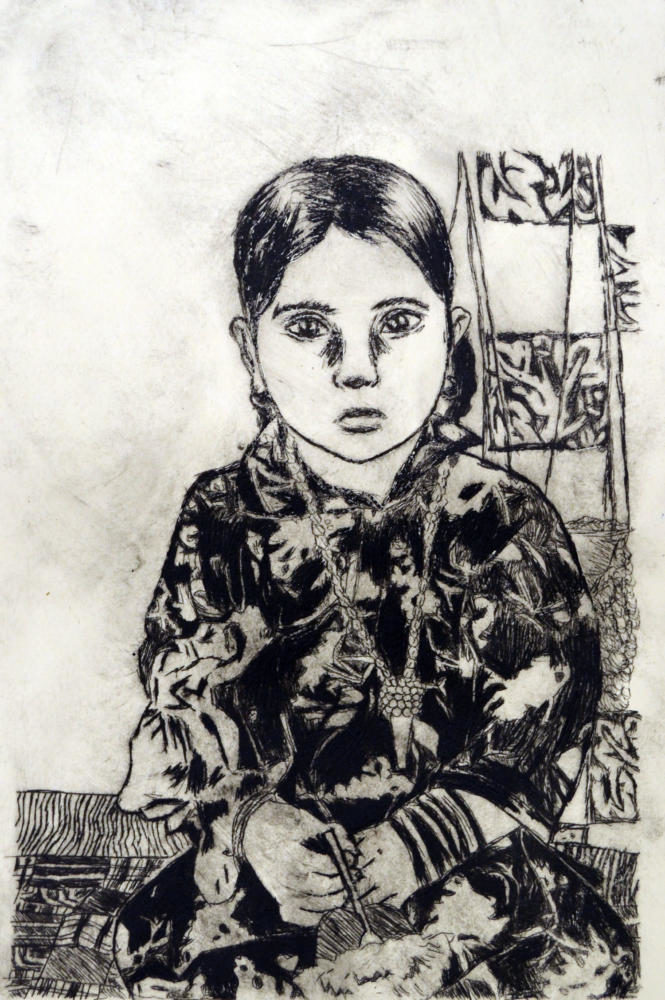 Ramneet Kaur’s mother was the inspiration for her award-winning etching