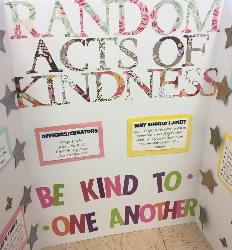 Random Acts of Kindness gives all students a way to spread love and kindness around the school.