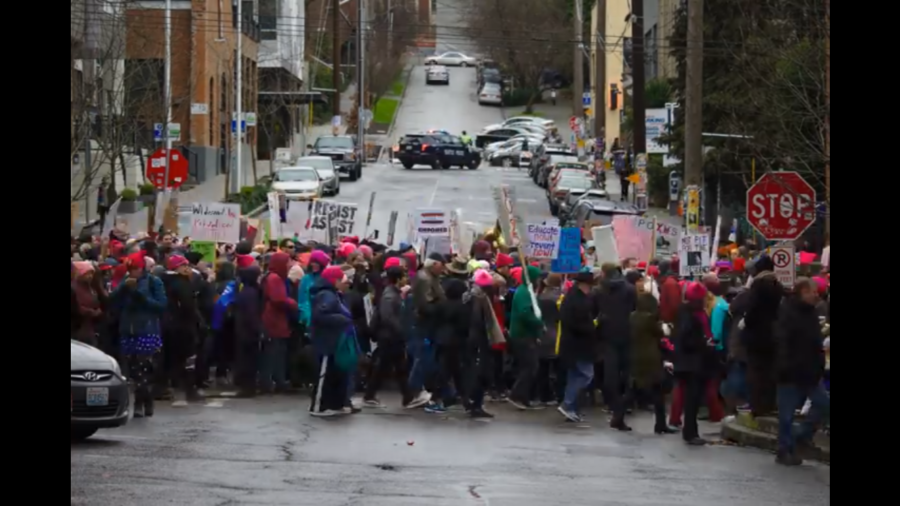 Women's March in Seattle 2018.