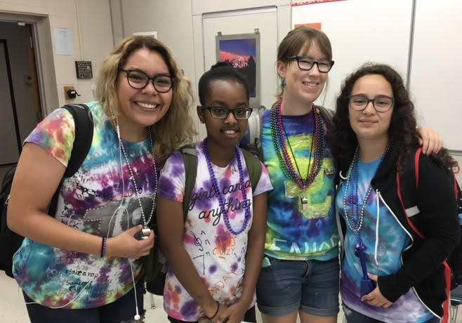 Photo taken by Nanci Bush.
From left to right: Laura Lopez-Oropeza, Wambui Wachira, Anna Boyer and Melissa Ellin.