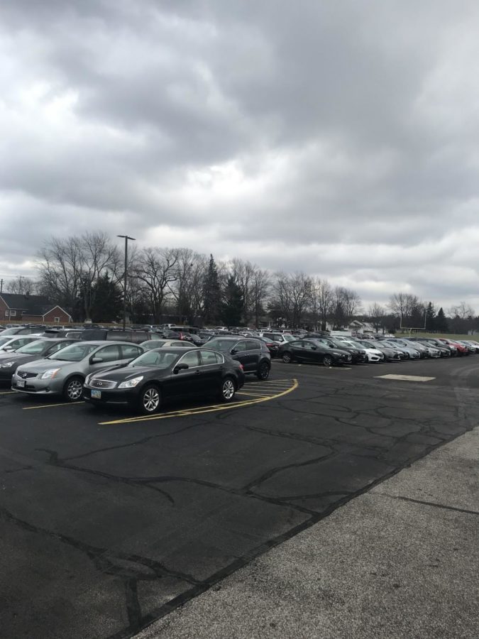 SHS Commons Parking Lot. Photo taken by Rebecca Lockman.