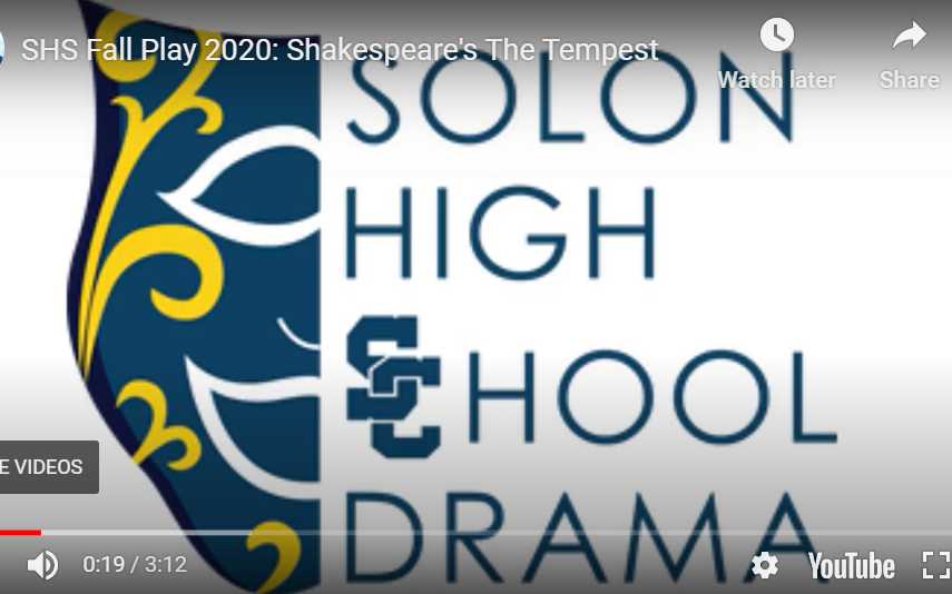 SHS Fall Play 2020: Shakespeare's The Tempest