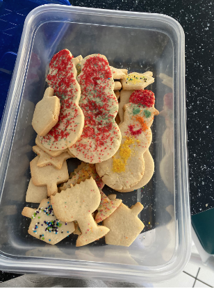 A Solon student’s holiday cookies in preparation for Hanukkah.