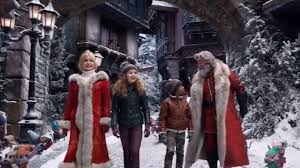 Christmas Chronicles 2 village scene.