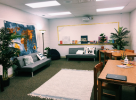 Solon High School's Mindfulness room is a place for students to take a break and lessen their tensions in life. 