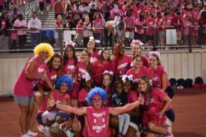 Solon Spirit & Cheer Teams Supporting Comets for the Cure, @solonspiritboys (instagram) via Dani Merkin.