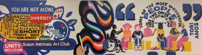 Mural painted by the Intrinsic Art Club on diversity and inclusion.
Courtesy of Elizabeth Huang