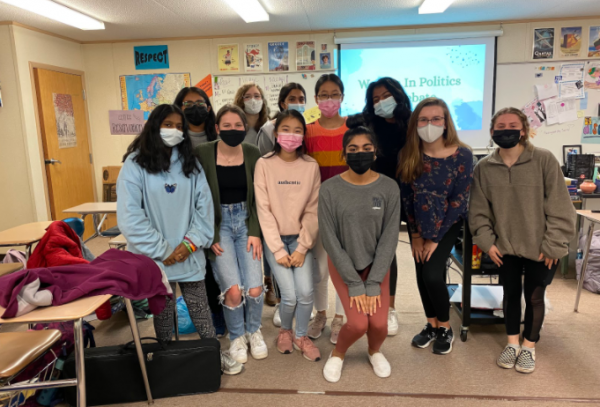 Members of the Women in Politics and Debate club.
