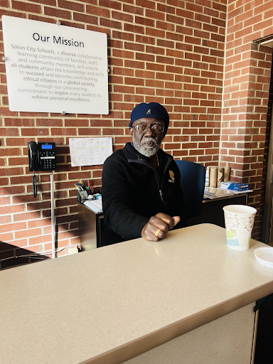 Wayde Hamilton Jr working the Commons security desk