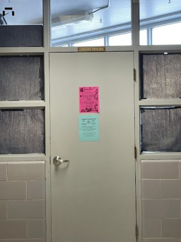 The door that leads to the remains of SHSs former greenhouse. Picture captured by Hannah Levenson.