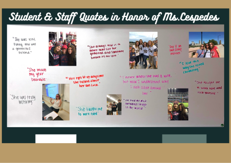 Staff and students honor Crystal Cespedes