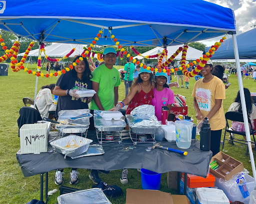 Members of  Solon Hindu Student Association fundraising over the summer