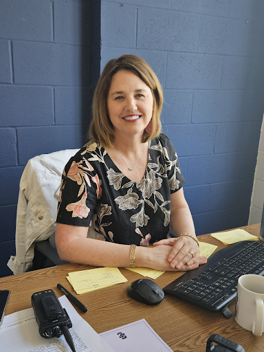 Carla Rodenbucher in her office. 