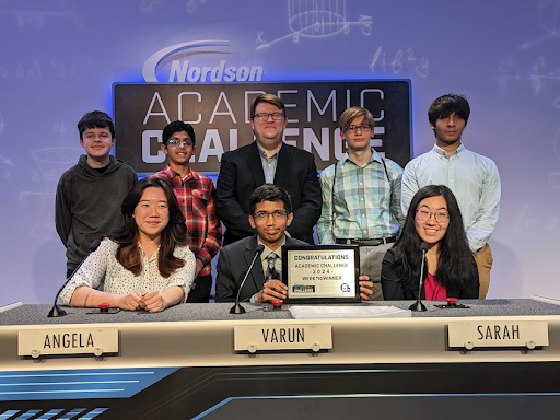 Photo featuring (left to right and top to bottom): Tre Mallia, Sushanth Adiva, Peter Bergman, Wyatt Johnson, Kartik Bhat, Angela Sun, Varun Sathyajeeth and Sarah Dong. WEWS TV Channel aired the footage in May of 2024. 