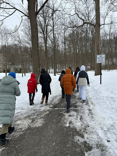 LymeLight Alliance on their hike at Squire Castle on Jan. 25. 