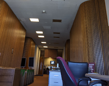 The inside of Cleveland’s Justice Center.