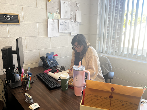 Crissy Owens in her office.